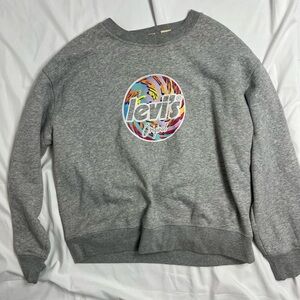 Levi's Gray Crewneck Sweatshirt with Multicolor Logo